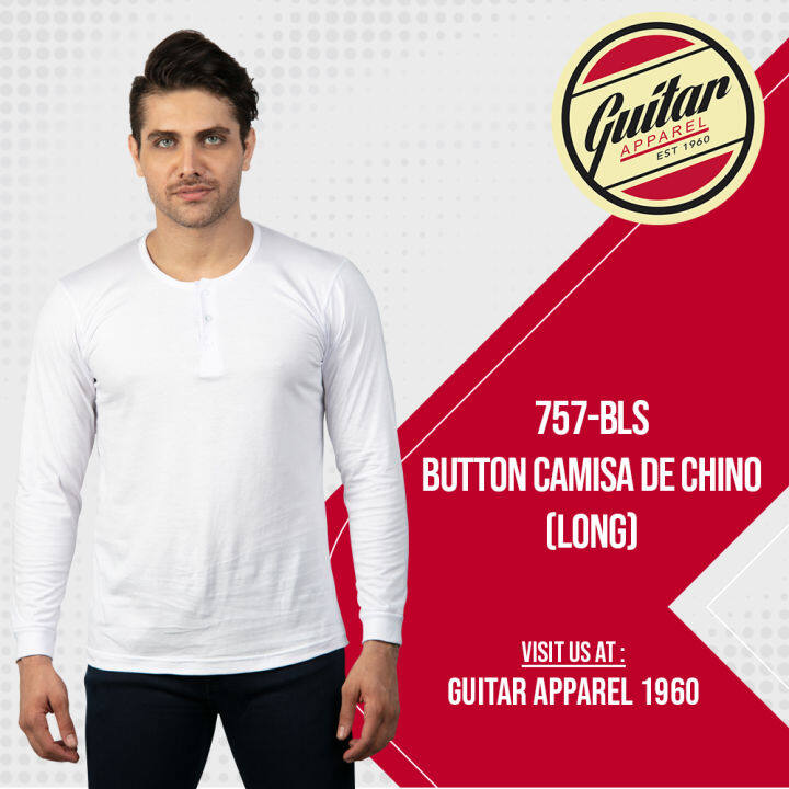 Guitar T-Shirt Camisa Chino Long Sleeve White – Metro Gaisano