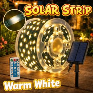 Solar Fairy String Lights 5/10/20M 8 Modes Remote Ctrl Usb Waterproof Outdoor Garden Party Wedding Decor