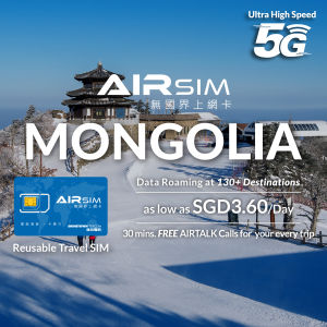 AIRSIM Reusable Global Travel Prepaid SIM - Mongolia