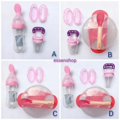 Set Perlengkapan Makan Bayi / Peralatan Makan Bayi / Alat Makan Bayi / Paket Perlengkapan makan MPASI Bayi mangkok sendok silicone baby feeder sendok botol bayi dot buah sikat gigi
