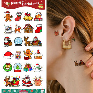Warm Winter Christmas Colorful Tattoo Stickers Cute Small Patterns Atmosphere High-Value High-End Stickers