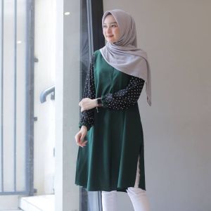Atasan wanita terbaru Brisia moscrep premium/tunik dewasa kekinian