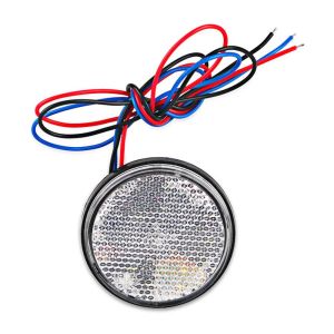 UNQIN Bên xe tải Trắng / vàng / đỏ Đèn báo Đèn hậu xe tròn Bóng đèn cảnh báo Đèn đánh dấu điểm dừng phanh xe máy Bật ánh sáng Singal