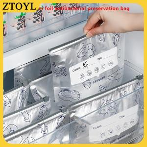 ZTOYL 10 cái túi công suất lớn nhôm lá thực phẩm Túi rò rỉ tủ đông an toàn nhà bếp túi tươi giữ tươi Túi khóa có thể tái sử dụng