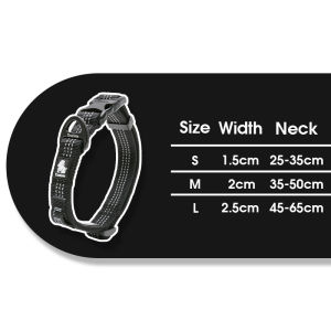 TRUELOVE Dog Collar Comfortable Pet Collar Soft Adjustable Reflective Breathable Sturdy Nylon Quick with Release Buckle for Dog