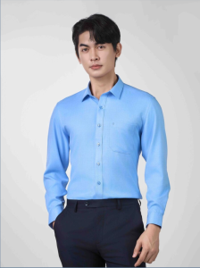 Áo sơ mi dài tay Owen xanh kẻ ô AR240617 - Regularfit