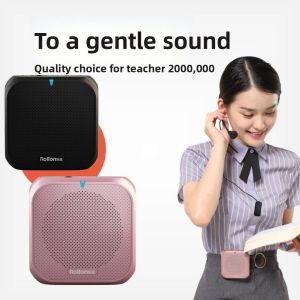 VOYUE แบบพกพา ไมโครโฟนไร้สายแบบเมกะโฟน น้ำหนักเบา แบบหนีบ บี เมกาโฟน ขนาดเล็ก เสียงดัง ไมโครโฟนสำหรับการสอน การเดินทาง