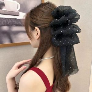 Secure Hair Grip Mesh Bow Hair Claw 1Pc Vintage Sparkling Diamond Design Four Seasons Suitable for Party Date