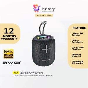 AWEI 6W Portable Wireless Bluetooth Speaker | Y526 Water Proof AUX TF Card Mini HiFi Audio Player