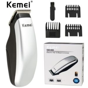 Kemei KM-666 Electric Hair Clipper Professional Mini Portable Hair Clipper Machine Beard Haircut Razor Mens Trimmer