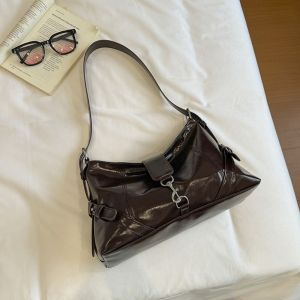5FANGZHE Large Capacity Women Handbag PU Vintage Shoulder Bag Fashion Casual Underarm Tote Bag For Women