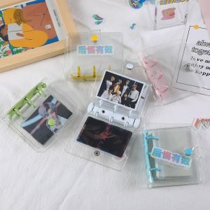 album đựng card Mini Lấp Lánh Lá Rời Di Động Sổ Tay Sổ Tay Bìa Sổ Tay Bìa Sổ Túi Đựng Thẻ Album Ảnh Kẹp Chất Kết Dính 3 Lỗ