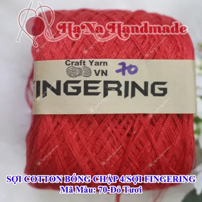 Cotton bóng chập 4/ sợi fingering 17k/cuộn