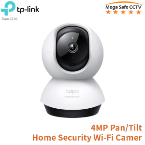 TP-Link Tapo C220 2K QHD Pan/Tilt AI Security Camera 360° View Person/Pet/Vehicle Detection Sound Recognition Night Vision 2-Way Audio MicroSD/Cloud Storage