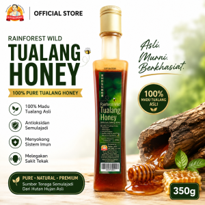 100% PURE WILD TUALANG HONEY 350G – PREMIUM QUALITY HONEY