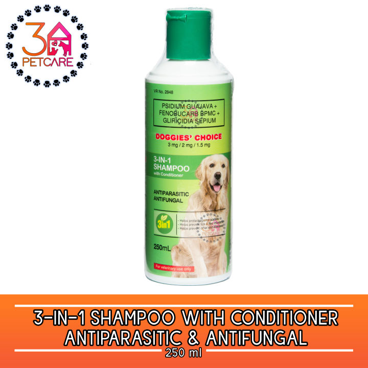 Doggies' Choice 3-in-1 Antiparasitic and Antifungal Herbal Shampoo with ...