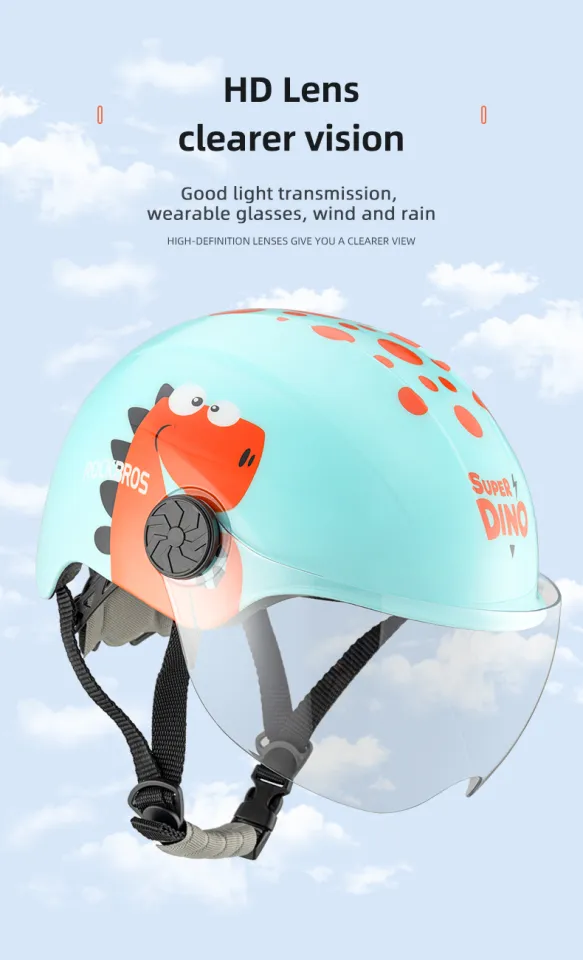 ROCKBROS Kids Helmet Comfortable EPS Foam Child Bike Helmet Adjustable Cute  Pattern Children Safety Helmet Bike Accessories