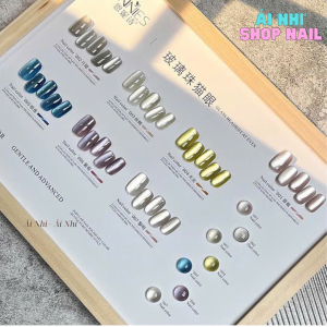 Set mắt mèo ánh trăng- Ánh nước 7 màu Annies Chính hãng- tặng kèm bảng làm màu mẫu
