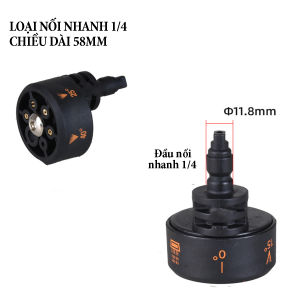 Đầu phun nước đa năng 6 trong 1 điều chỉnh áp lực thay đổi tia nước lắp ráp bằng khớp nối nhanh có chốt khóa đầu nối nhanh 1/4 điều chỉnh 6 chế độ.