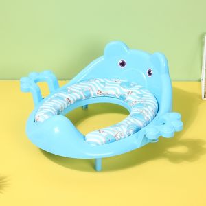 SKISOPGO Kids Toilet Seat Potty Seat Training Toilet Bowl Chair with Handle with Soft Cushion for Baby