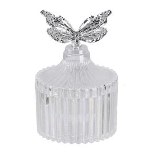 Elegant Plastic Candy Storage Bowl With Metallic Butterfly Accents For Wedding Party Decor And Gift Display