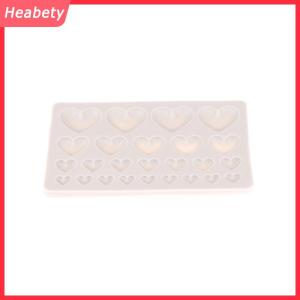 Heabety 25 khoang tình yêu Silicone khuôn tự làm hình trái tim bánh khuôn bánh ngọt fondant sô cô la bánh trang trí công cụ nướng Nguồn cung cấp nhựa khuôn