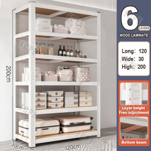【Super Size 】7/6-Tier Multipurpose Shelving Unit Book Storage Shelf Display Shelf Household Shelf Warehouse Storage Laminated Plate Thickened Angle Steel Warehouse Shelf