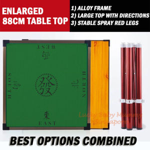 Super Stable Mahjong Table with Stainless Steel Legs Foldable/Rainbow Culture