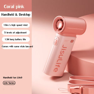 New Adjustable Mini Fan 3600mAh Handheld small wind cannon Portable Bladeless Turbine Electric Fan High Speed Charging Portable迷你风扇