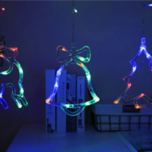 Indoor Home LED String Lights Decorative Christmas Lights Star Curtain for Weddings Parties Christmas Tree Decor Featuring Elk