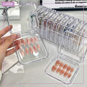 3pcs Nail Tips Display Box Nails Organizer Press on Storage Box Fake Nails Tips Container Packing Tools