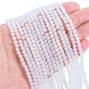 95pcs/Bag 4mm Glass Beads Round Loose Spacer Beads For Handmade Bracelet Necklace Jewelry Making DIY Crafts Accessories