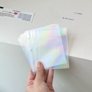 DAN LE A8 Bìa album ảnh 3 inch Mini Nút Đôi Bìa album lá rời Dễ thương 3 lỗ Bìa album thẻ 3 inch Đựng ảnh
