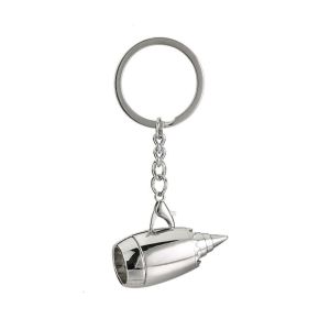 GHRDU Túi trang trí Móc khóa động cơ máy bay  dây chuyền điện thoại Hợp kim kẽm Móc khóa hình động cơ máy bay Sáng tạo Kim loại Động cơ phản lực mini Học viện Hàng không