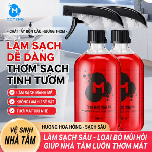 MOMENG Nước Tẩy Bồn Cầu Hương Hoa Hồng 500ml /Nước Lau Nhà Diệt Khuẩn Và Làm Sạch Sâu 99% / Thích Hợp Cho Bồn Cầu/chậu Rửa/gạch/kính Nước Lau Nhà Đa Năng Với Hương Thơm Tự Nhiên
