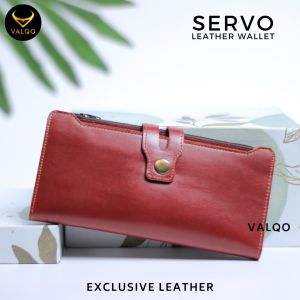 [VALQO] Dompet SERVO BY Kulit Sapi untuk Pria Wanita Cewek Cowok Kartu Foto Koin Uang Bisa COD