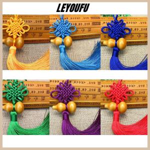 LEYOUFU 1 cái bùa may mắn Mặt dây chuyền bầu phong thủy thắt nút Trung Quốc trang trí nhà xe hơi