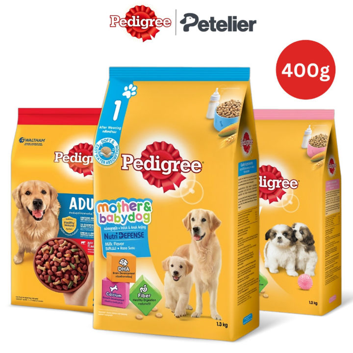 Pedigree Dry Dog Food 400g All Breeds & Flavors for Adult/Puppy