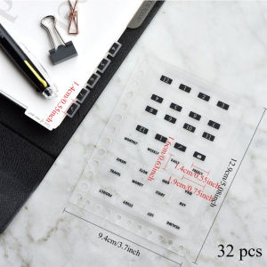 32/26/10 pcs/sheet binder buckle  A5/A6/B6 buckle stickers