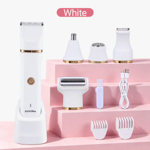 2026 New Arrival NOVORA 5-in-1 Multifunctional Electric Grooming Kit Wet-Dry Waterproof Rechargeable Shaver Hair & Nose Trimmer Full-Body Razor for Men Women Family Daily Use