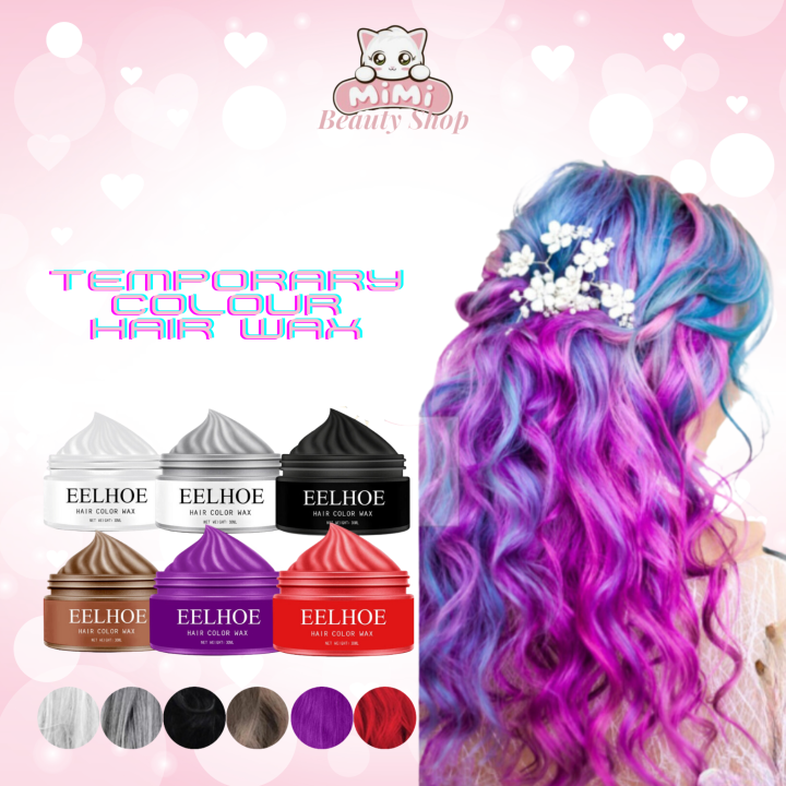 💖MIMI SHOP💖EELHOE Temporary Colour Hair Wax Japan Silver Ash grey Color