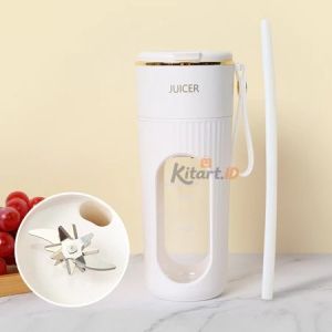 COOKHEN Juicer Portable Blender Cordless 340ml 14 Bilah baja tahan karat 304 2400mAh Mixer