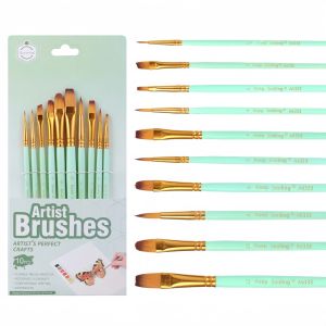 Acrylic Paint Brushes 10 Nylon Oil Painting Brush Childrens Painting Brush Multi-Specification Painting Kit Art Professional Hook Line Pen