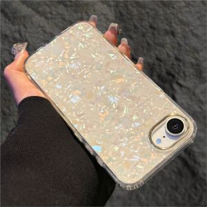Luxury Aurora Glossy Shell Pattern Case For iPhone 16E SE4 16 Pro Max 15 14 Plus 13 12 11 Aurora Laser Shockproof Bright Cover