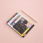Kids Scratch Notebook | Drawing Sketch Pad | Goodie Bag | Birthday Party Gift | Childrens Day Gift | HEYBABE