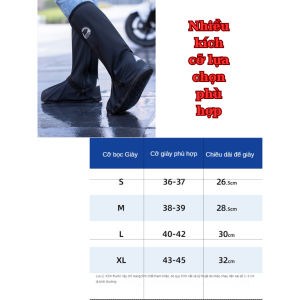 Bọc Giày Đi Mưa Chống Thấm Nước Chống Trượt - Bảo Vệ Toàn Diện Cho Đôi Giày Giành Cho Nam Và Nữ