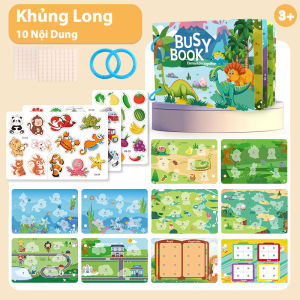 Sách Bận Rộn Bóc Dán Busy Book Montessori - Cho Bé Học Tiếng Anh Phát Triển Tư Duy Thủ Công DIY