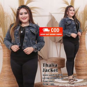 Jaket Jeans Wanita Jumbo & Crop Jumbo Fit XXL