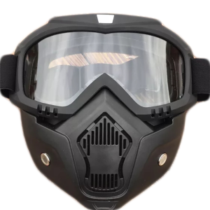 New หน้ากากหมวกกันน็อค แว่นวิบาก หน้ากากพร้อมแว่น กันลม กันแดด หน้ากากกันลม