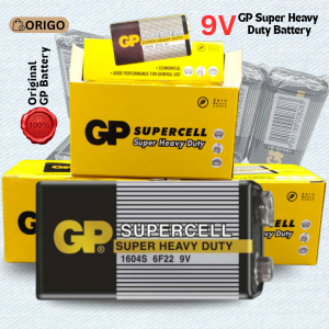 Bateri GP 9V Supercell Tahan Lama | GP 9V Battery Heavy Duty for Smoke Detector Smart Tag [1Pcs]